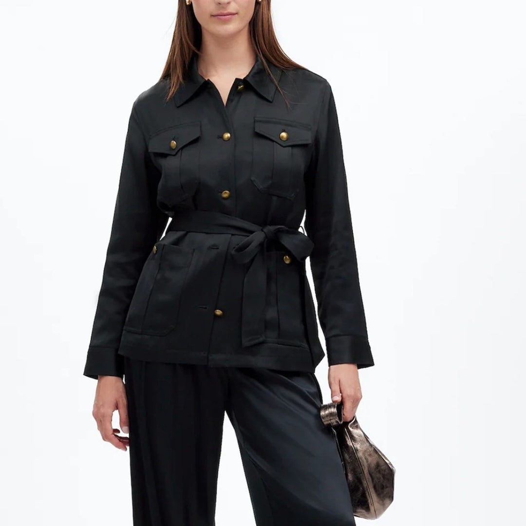 Madewell Double-Faced Satin Safari Jacket Size XXS