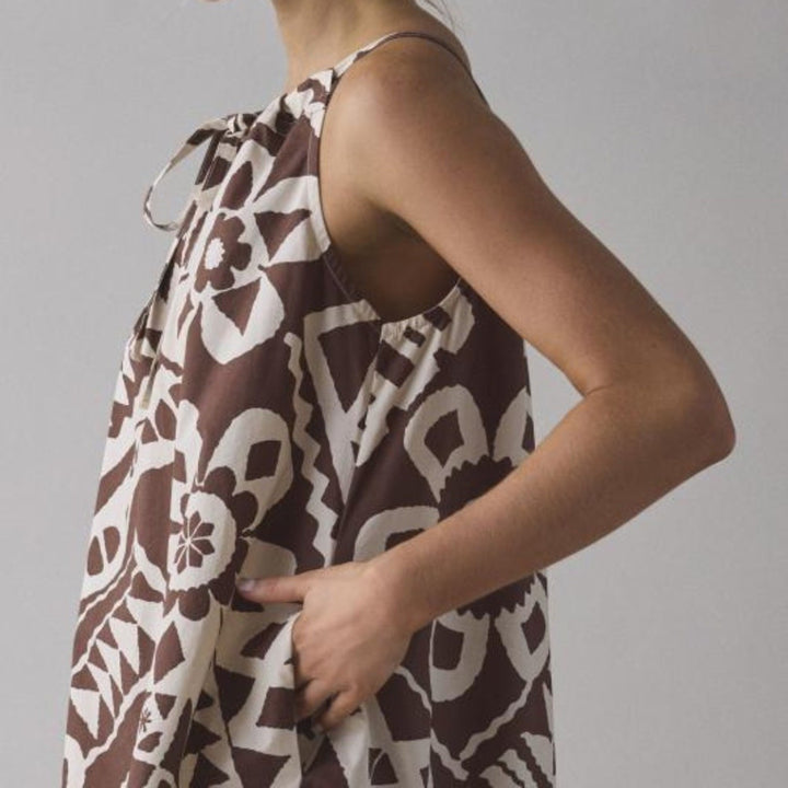 BDG Eva Tie-Front Ruched Strap Trapeze Mini Dress Size XXS