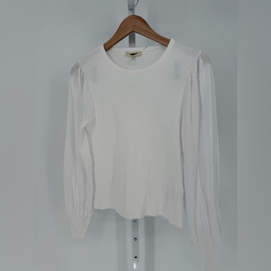 Madewell Puff-Sleeve Top Size S