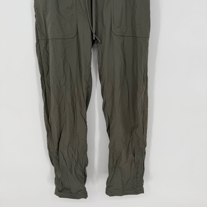 Lululemon Align Ribbed Jogger Pants Olive Green Size 4 Drawstring Pockets