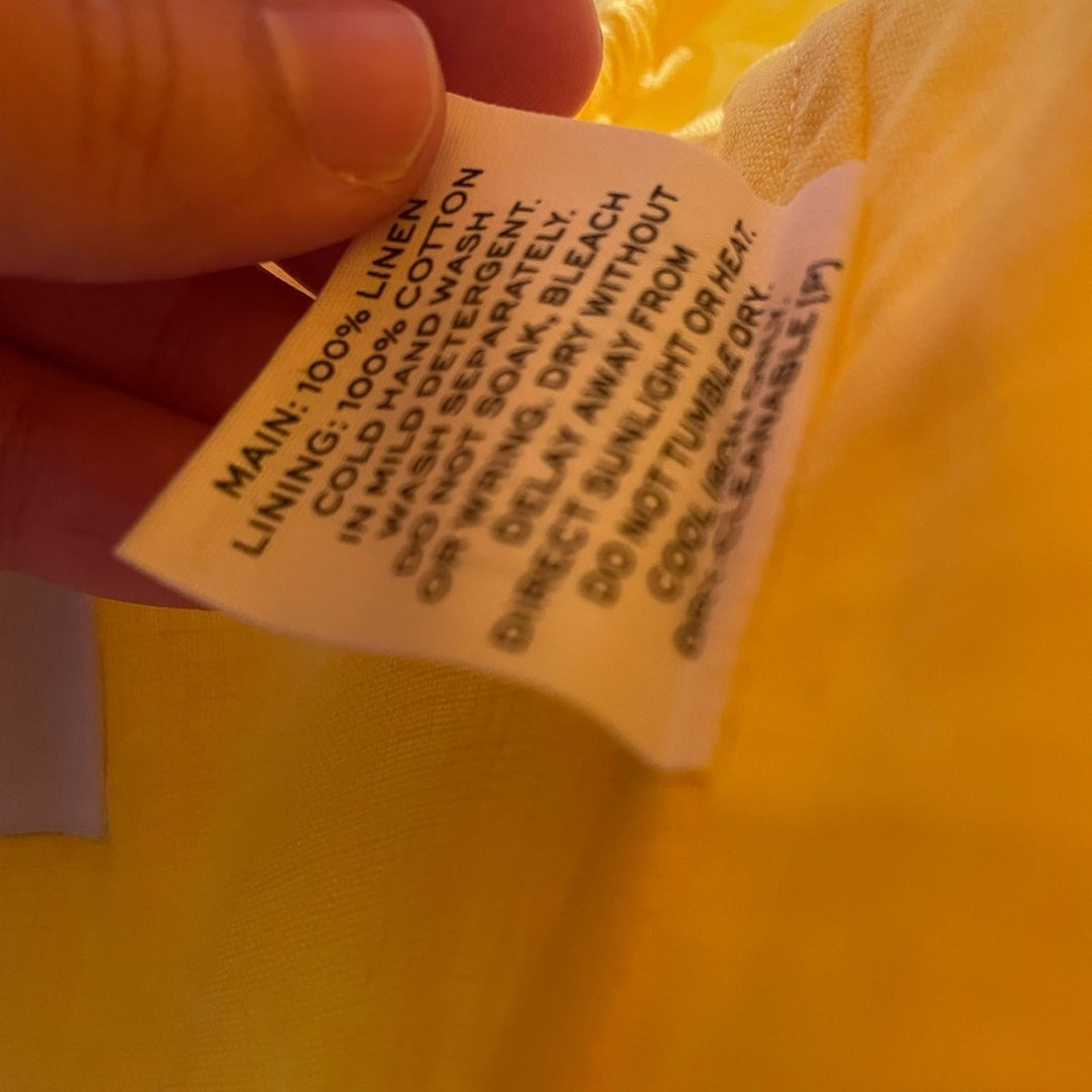 Rumer Delphine Linen Crop Top Size XXS