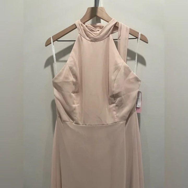 After Six High Neck Halter Backless Maxi Dress Size 8