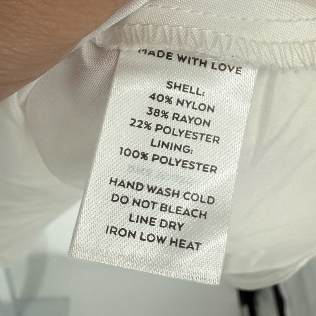 Lulus Effervescent Charm White Organza Floral Babydoll Mini Dress Size M