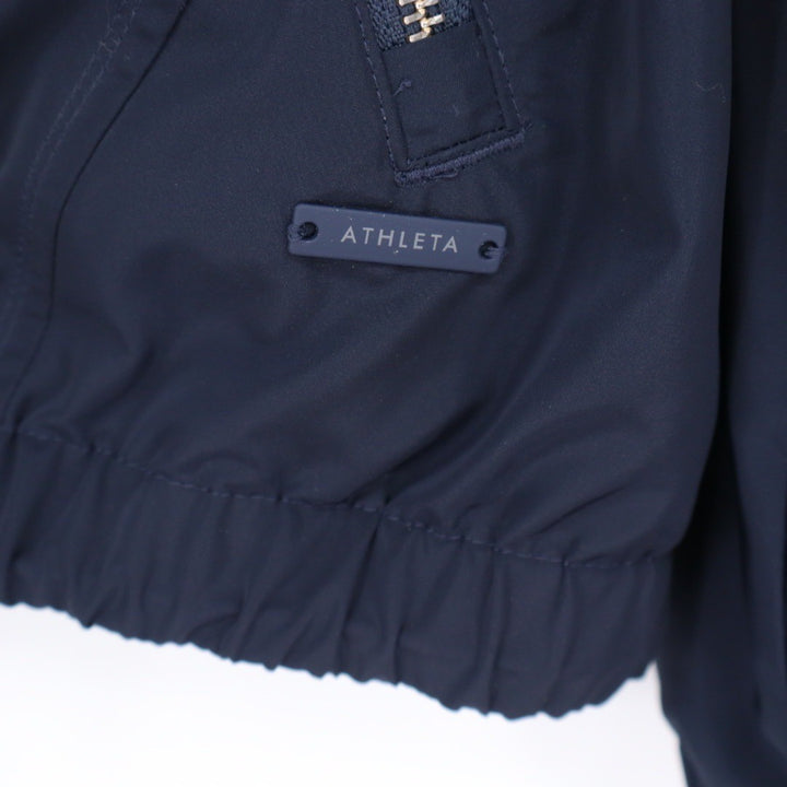Athleta Navy Blue Full Zip Elastic Windbreaker Jacket Size XL