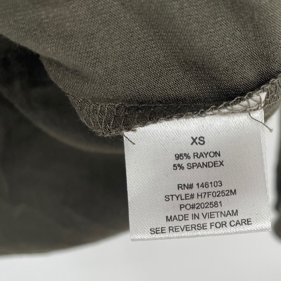 Hippie Kulse Long Sleeve Mock Neck Cutout Knit Top Olive Green Size XS