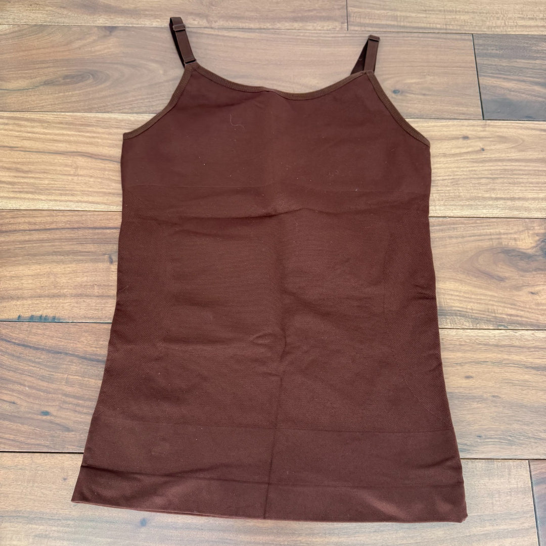 Shapermint Essentials All Day Every Day Scoop Neck Cami Top Womens L Chocolate