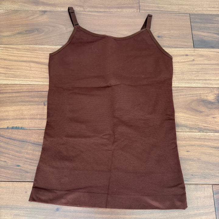 Shapermint Essentials All Day Every Day Scoop Neck Cami Top Womens L Chocolate