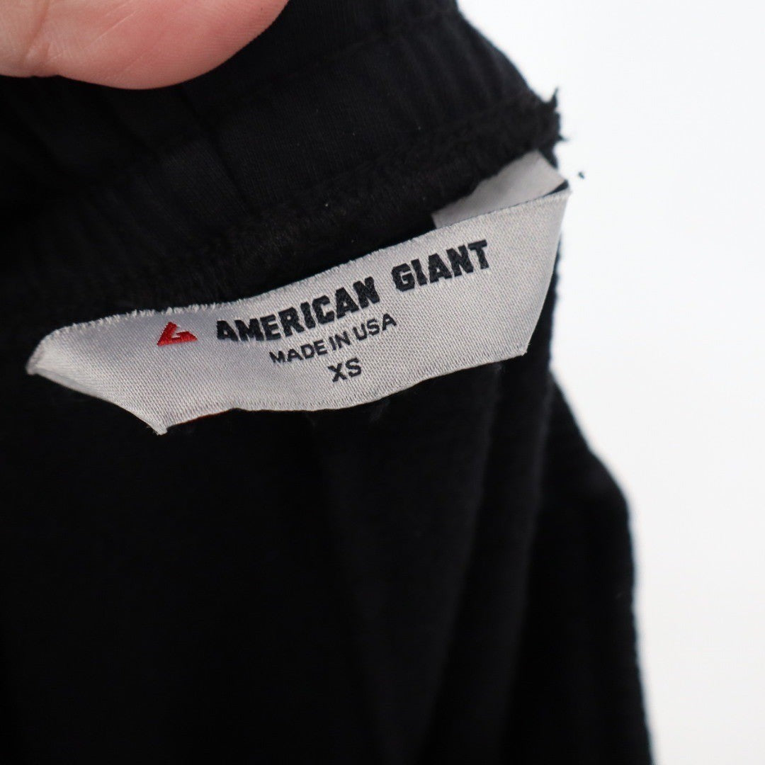American Giant Black Wide Leg Lounge Pants Elastic Waist XS Made in USA
