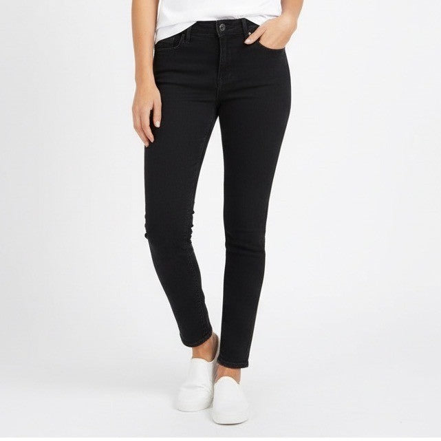 Express Jeans Black Legging Mid Rise Skinny Denim Pants Women Size 14