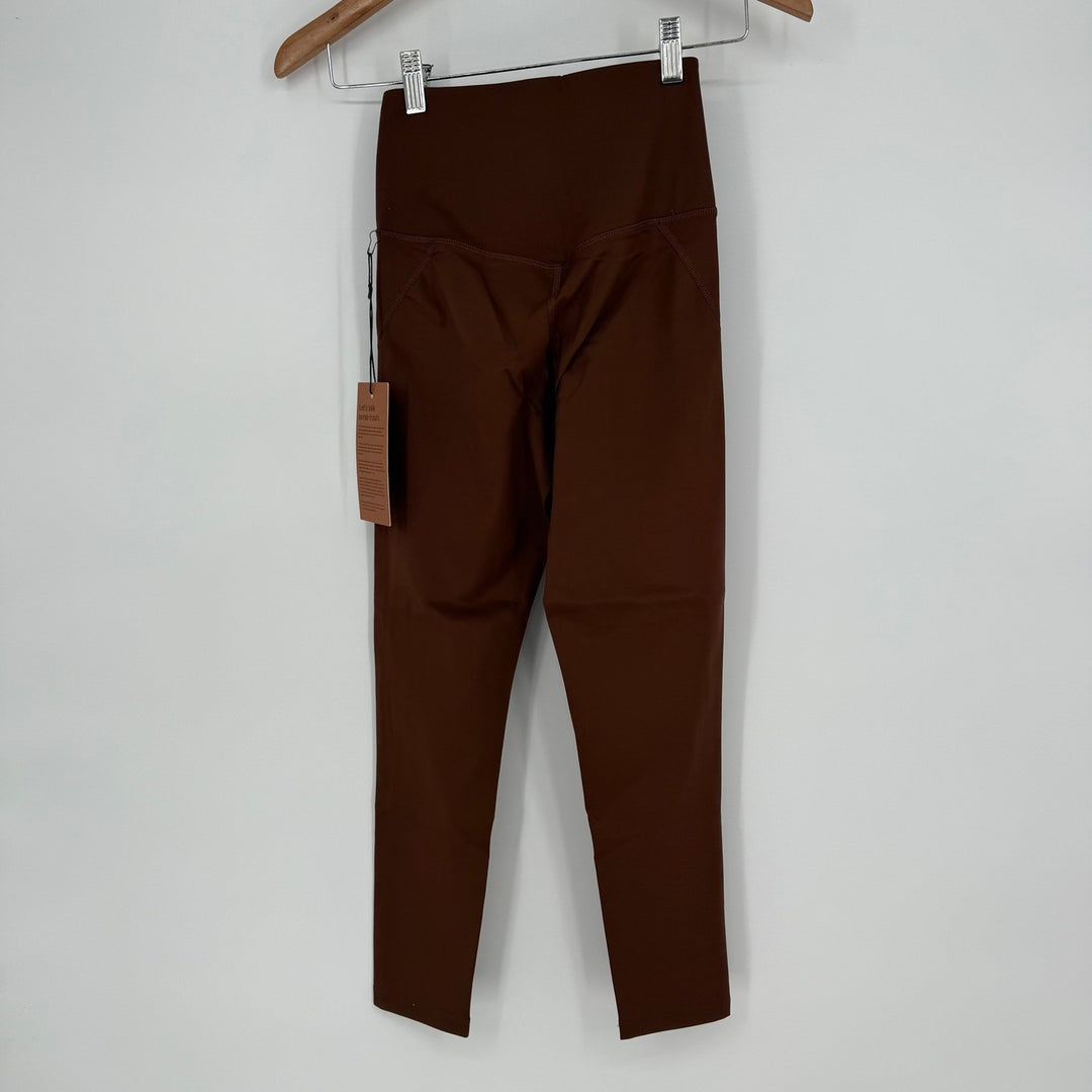 Girlfriend Collective 4008 Brown Recycled Polyester Spandex Leggings Size XS