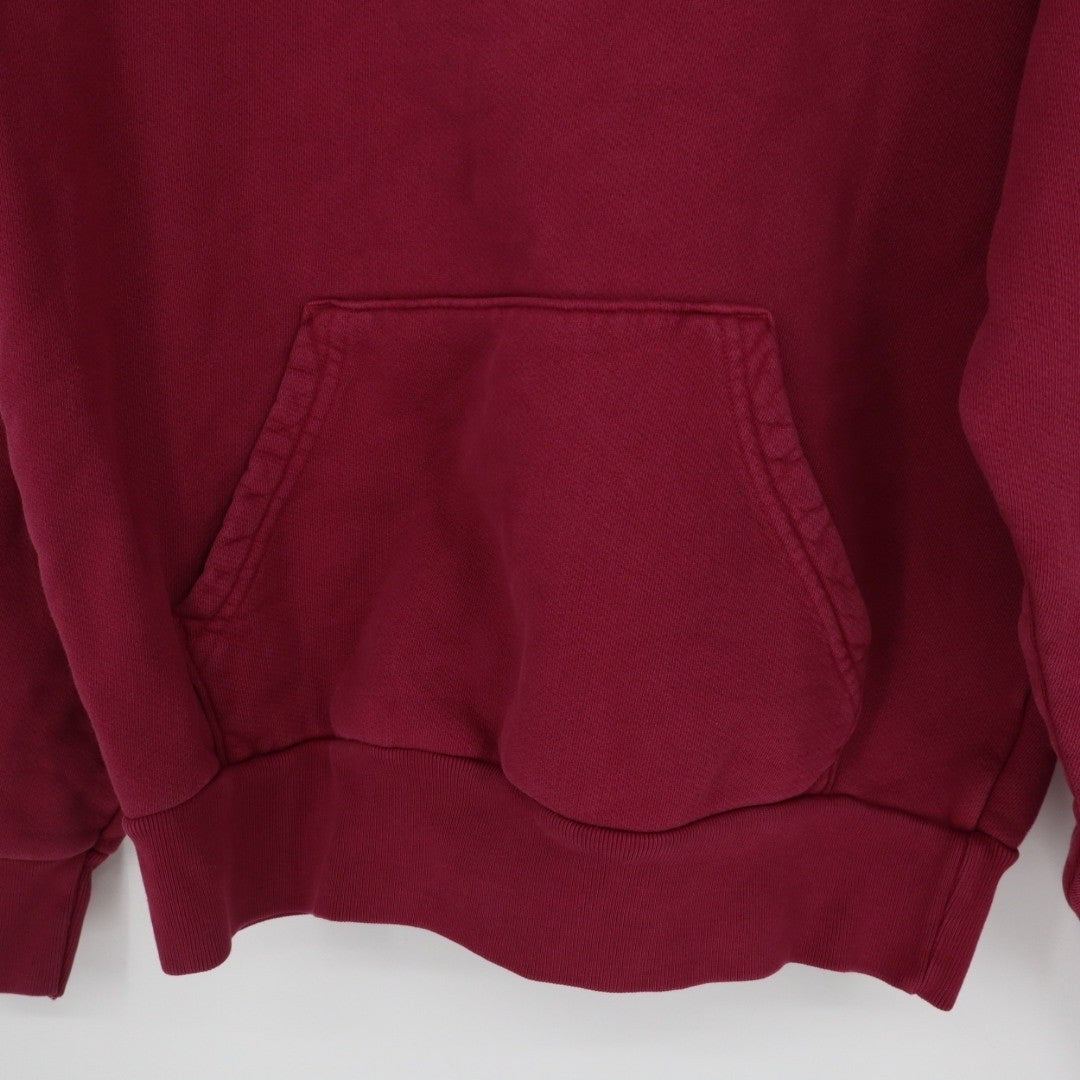 American Giant Burgundy Maroon Hoodie Sweatshirt Pullover Kangaroo Pocket Size S
