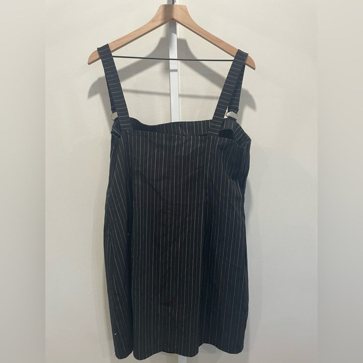 Asos Design Pinstripe Bengaline Bodycon Mini Dress With D-Ring Details Size 14