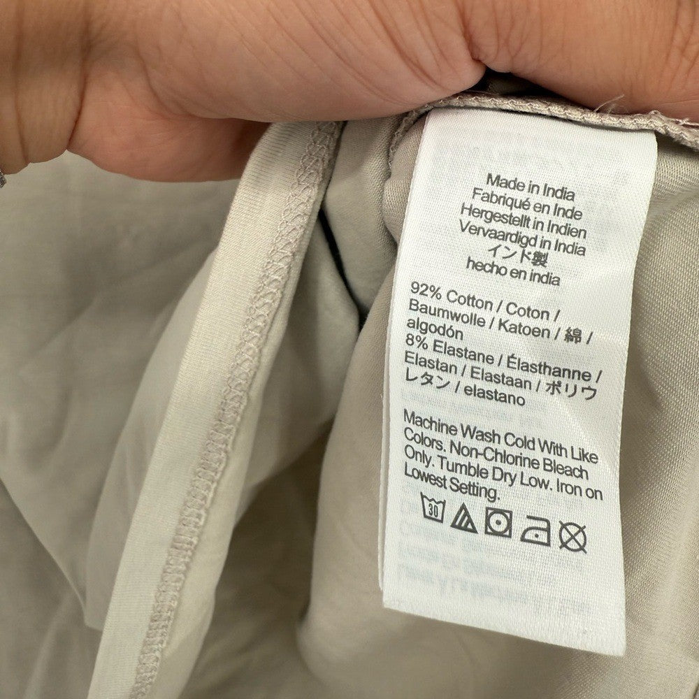 J.Crew Cap-Sleeve Stretch Cotton-Blend Squareneck Tank Top Size L