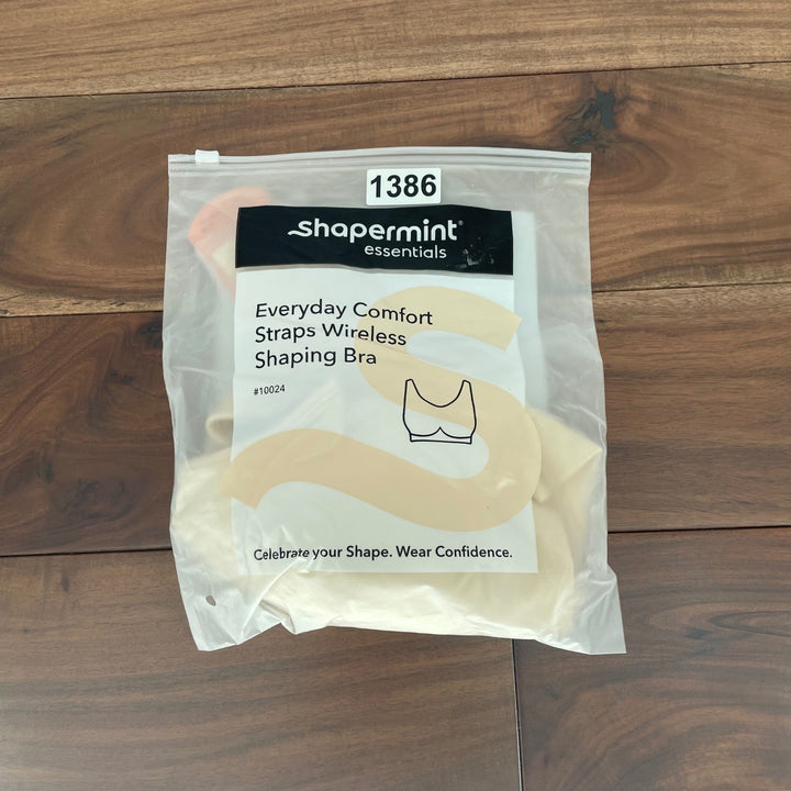 Shapermint Essentials Everyday Comfort Straps Wireless Shaping Bra Chai L