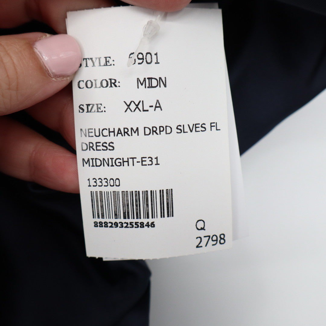 After Six Asymmetrical Off-The-Shoulder Pleated Satin Maxi Dress Size XXL