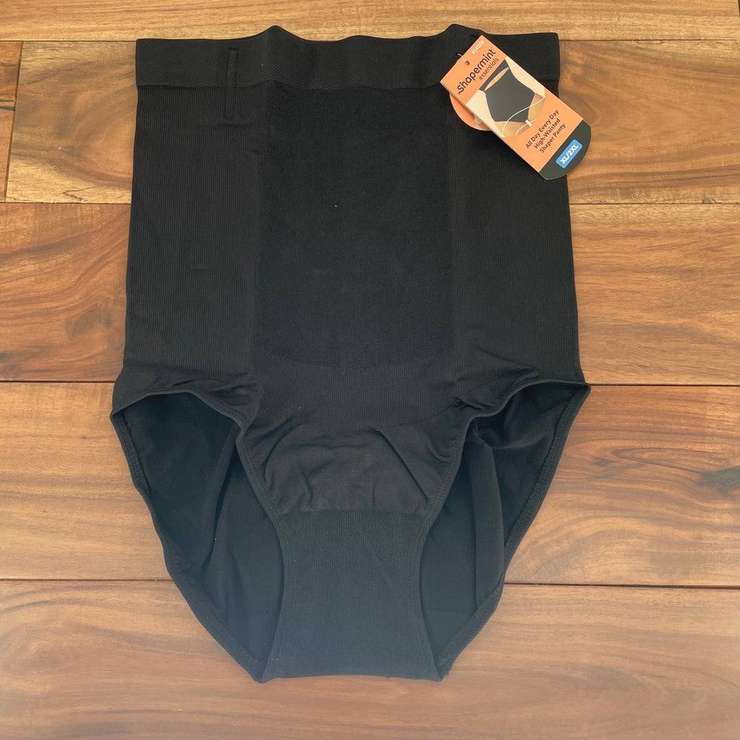 Shapermint Essentials All Day Every Day High Waisted Shaper Panty Black XL/2XL