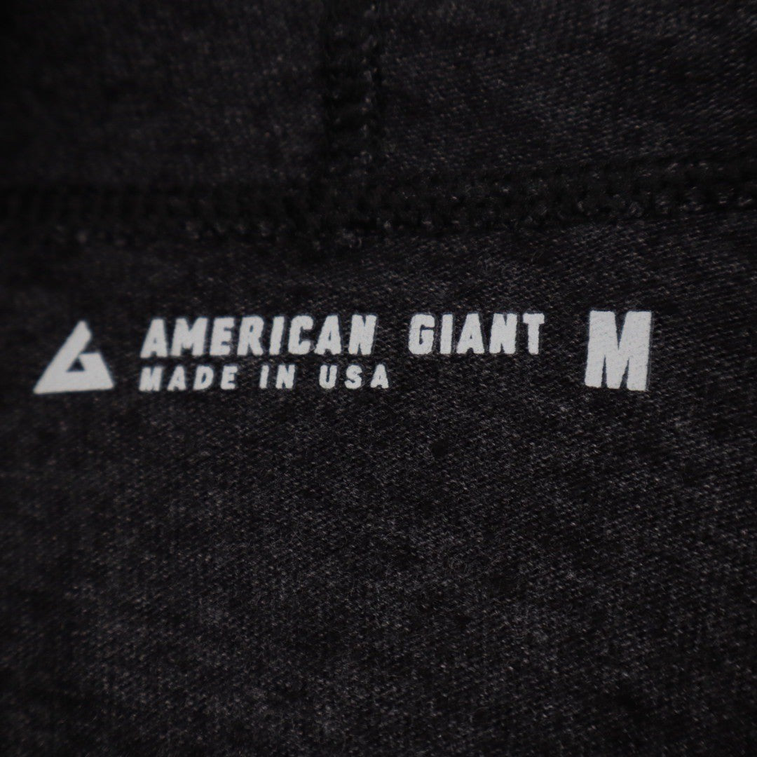 American Giant Classic Full Zip Hoodie Charcoal Heather Made in USA Size M