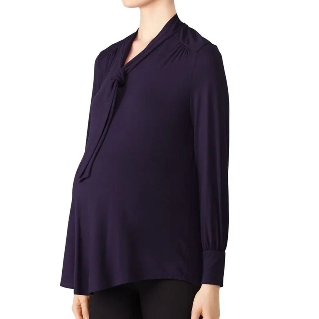 Isabella Oliver Navy Christy Maternity Blouse Size 1/S