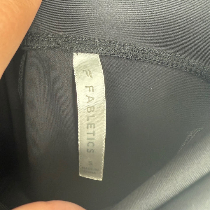 Fabletics Black Moto Ribbed High Waisted Athleisure Leggings Size S