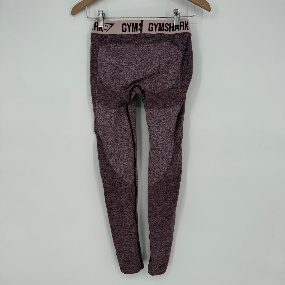 Gymshark Seamless Leggings Womens Small Purple Heather Skinny Leg Elastic Waist