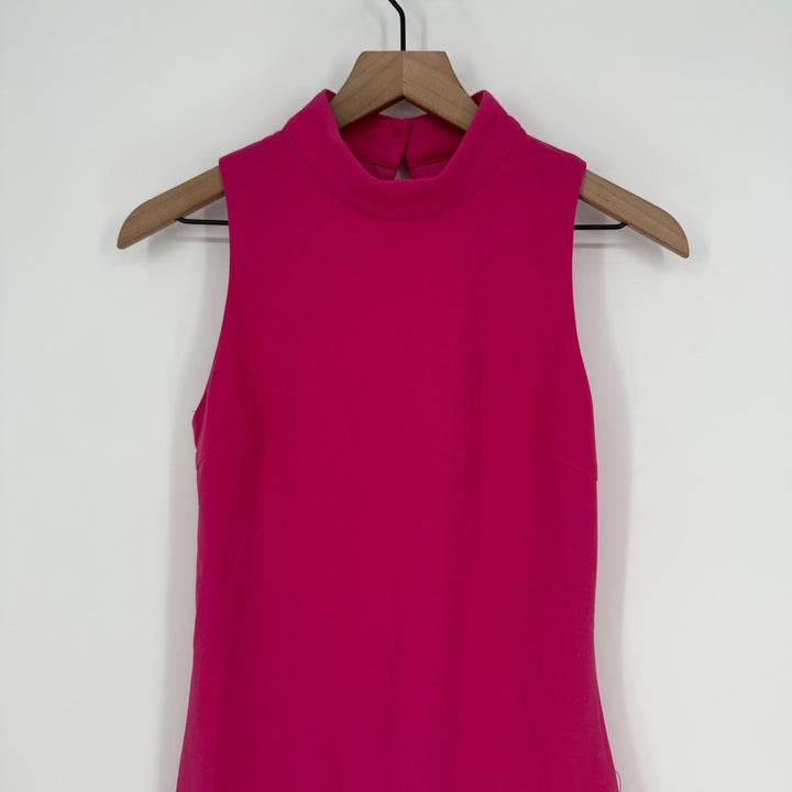 Lulus Eye-Catching Charm Hot Pink Mock Neck Sleeveless Mini Dress Size S