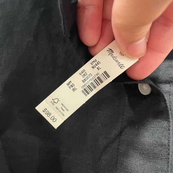 Madewell Straight-Hem Shirt Size XL