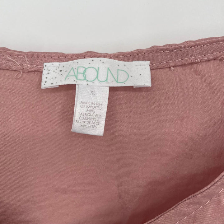 ABOUND Rosy Pink Ruffle V-Neck Cami Tank Top XL Made USA