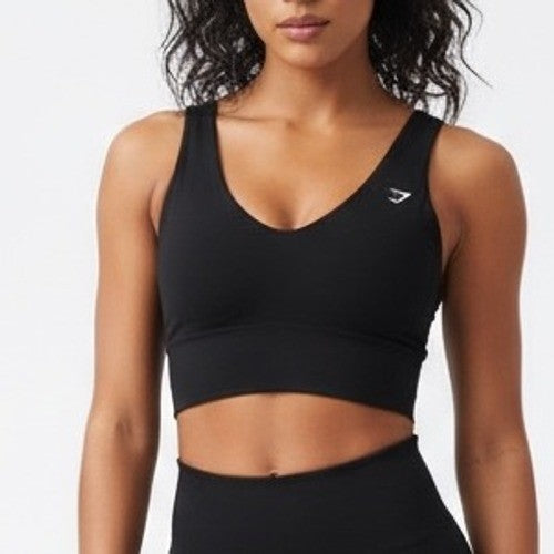 Gymshark Ruche Tank Black Body Fit S Activewear Workout Athletic