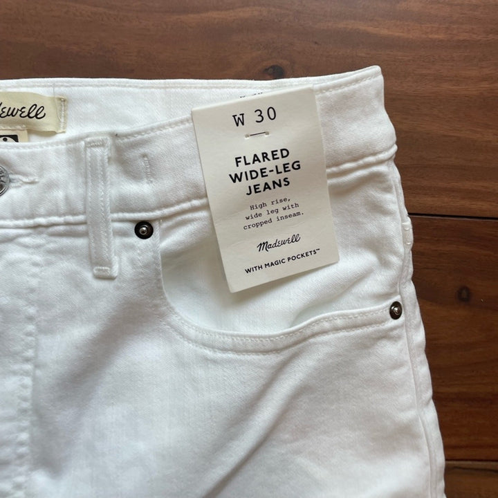 Madewell Flared Wide-Leg Crop Jeans Size 30
