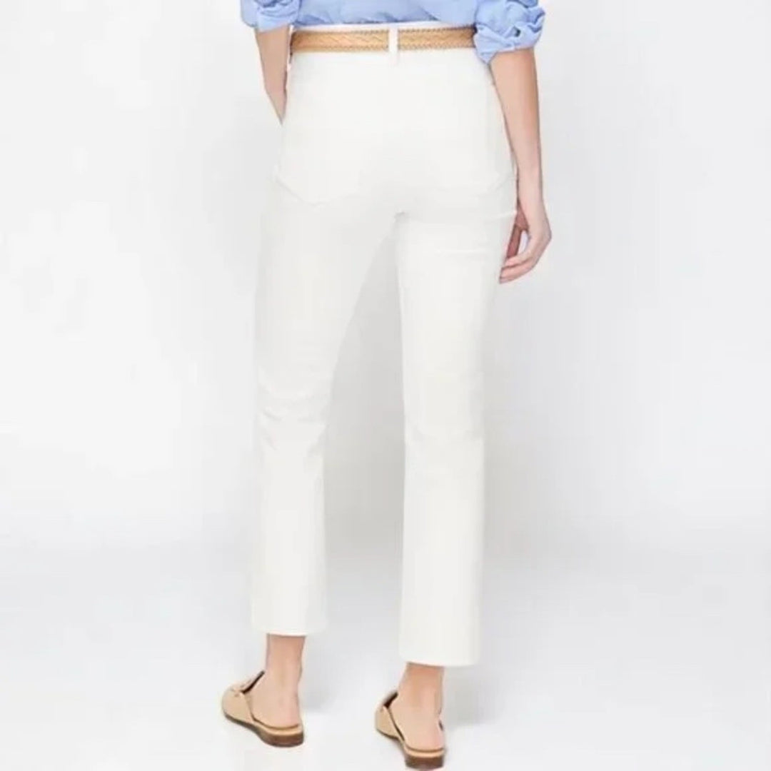 J.Crew Tall Essential Straight White Jean in All-Day Stretch Size 30T