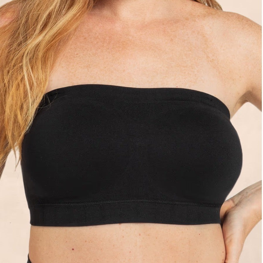 Truekind Convertible Strapless Bandeau Bra Black XL