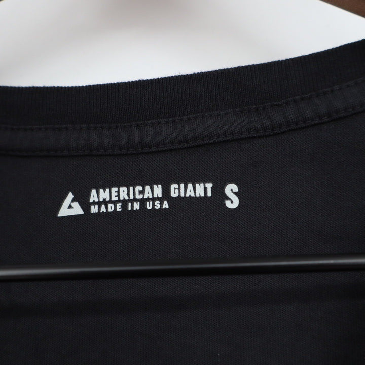 American Giant Classic V Neck T Shirt Black Made in USA Size Small