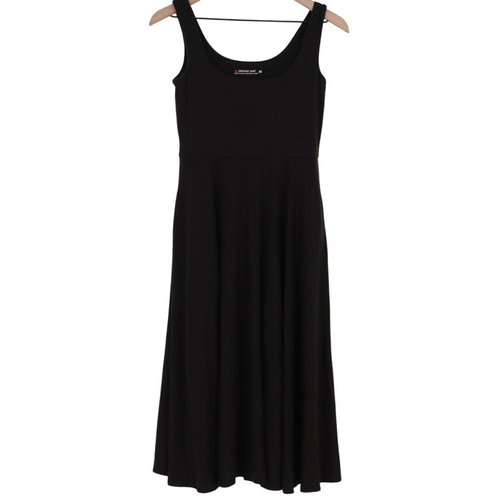 American Giant Sleeveless Midi Dress Black Made in USA Size M