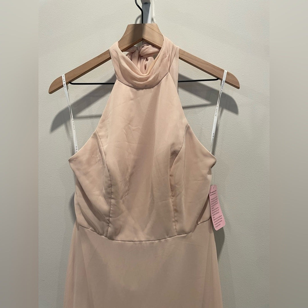 After Six High Neck Halter Backless Maxi Dress Size 8