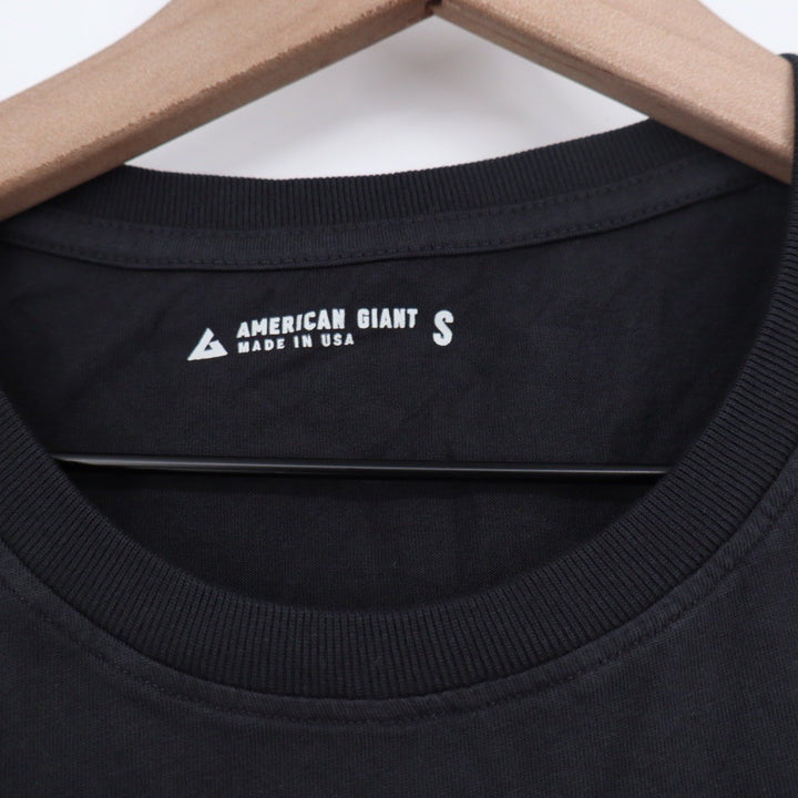 American Giant Classic Tee Black Crew Neck Short Sleeve Made in USA Size S