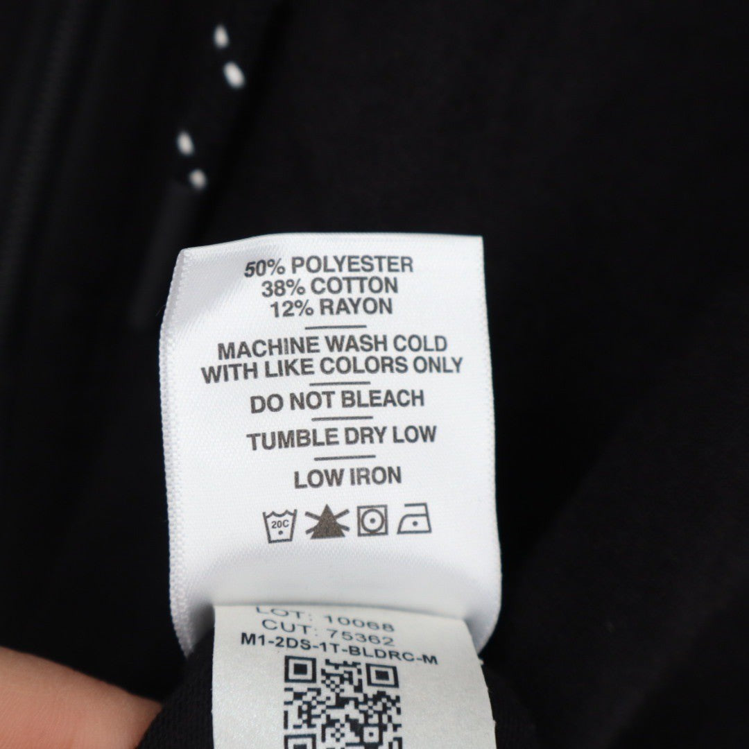 American Giant Black Gray Raglan Full Zip Hoodie Sweatshirt Made in USA