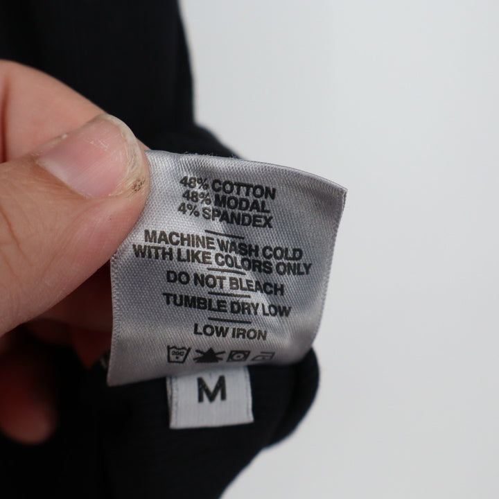 American Giant Black Ribbed Square Neck Short Sleeve Top Size M Made in USA