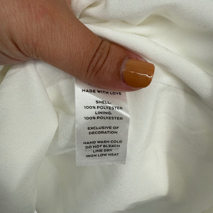 Lulus Pure Hearted White Pearl Square Neck Sleeveless Mini Dress Size XL