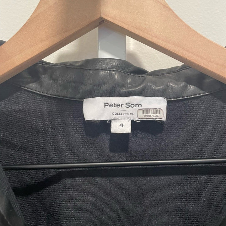 Peter Som x RTR Faux Leather Shirtdress Size 4