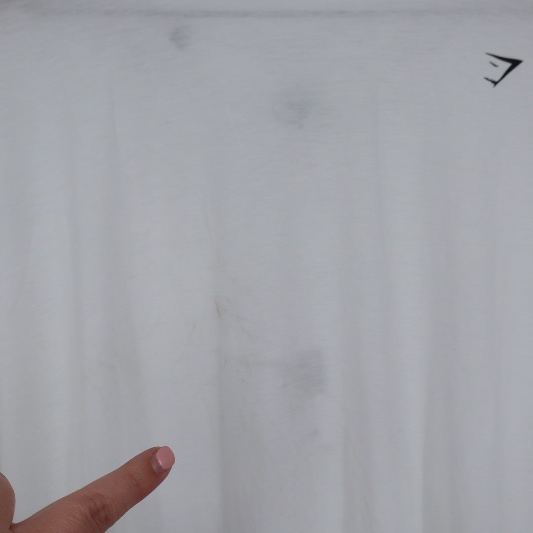 Gymshark Super Soft Cut Out Long Sleeve Top White Athletic Fitness Activewear