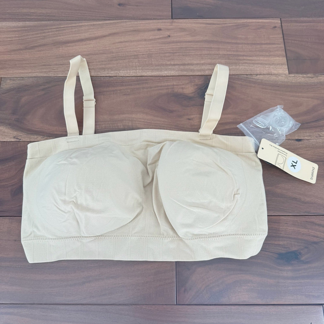 truekind Convertible Strapless Bandeau Bra Beige XL