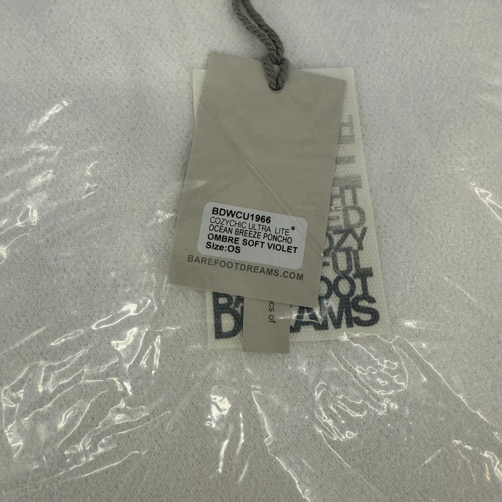 Barefoot Dreams CozyChic Ultra Lite Ocean Breeze Poncho Womens Violet Ombre