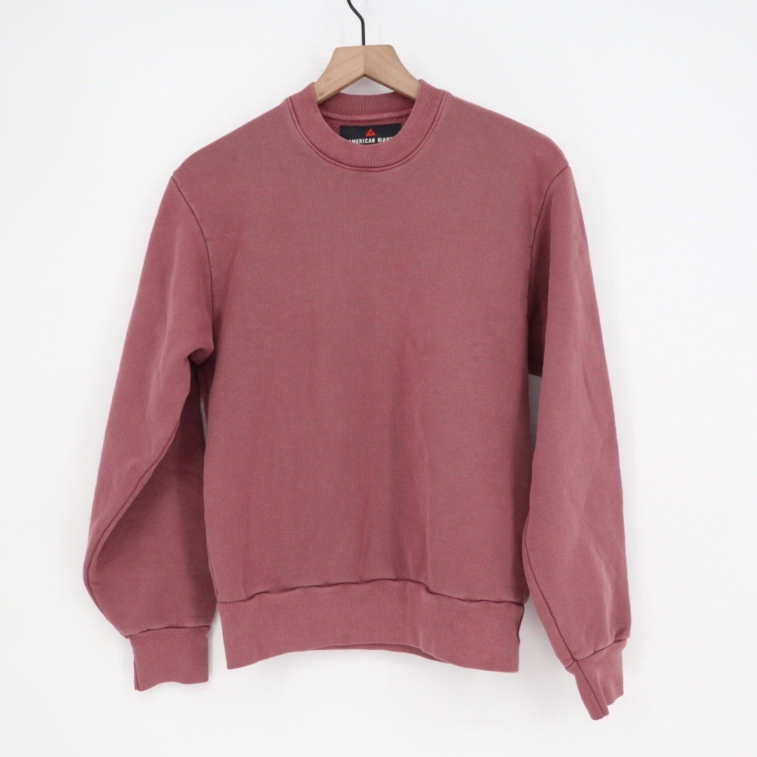 American Giant Burgundy Crewneck Sweatshirt XS Made in USA Quality Cotton