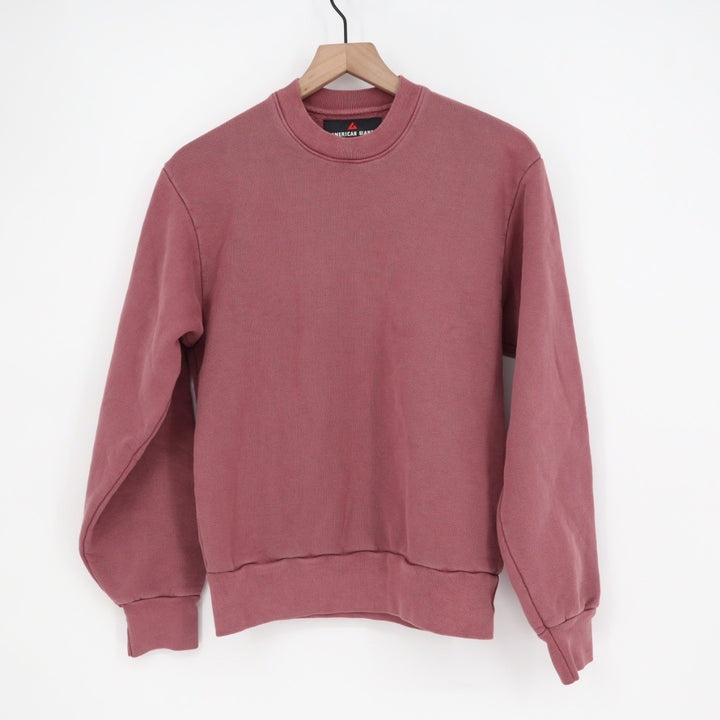 American Giant Burgundy Crewneck Sweatshirt XS Made in USA Quality Cotton