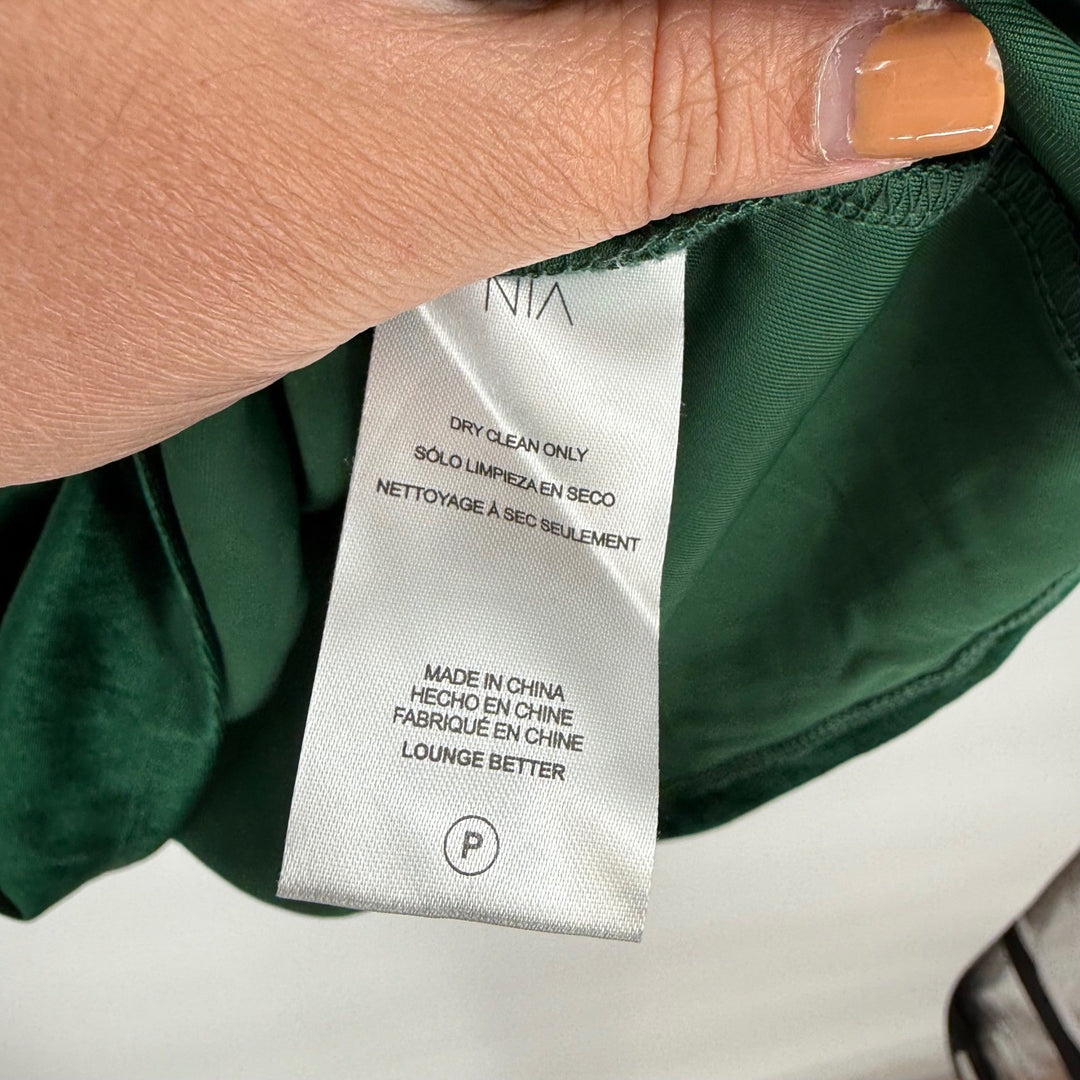 Lulus Nia Emerald Velvet Off-The-Shoulder Mini Dress Size M