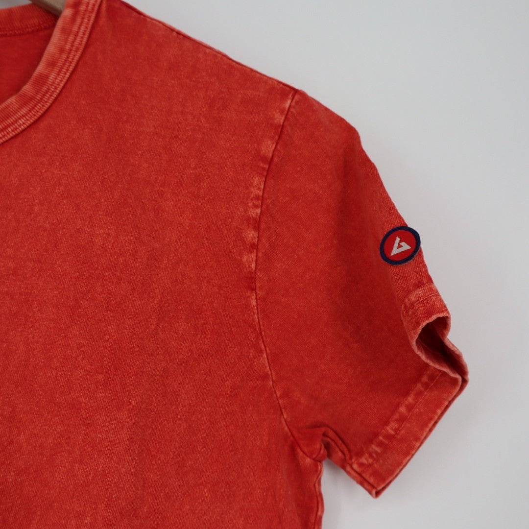 American Giant Orange Washed Cotton Crew Neck T Shirt Size Medium