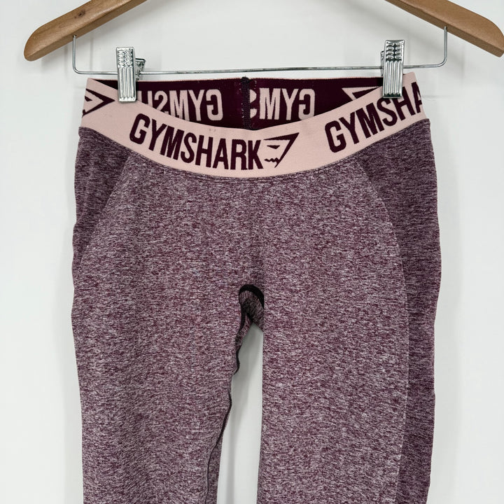 Gymshark Seamless Leggings Womens Small Purple Heather Skinny Leg Elastic Waist