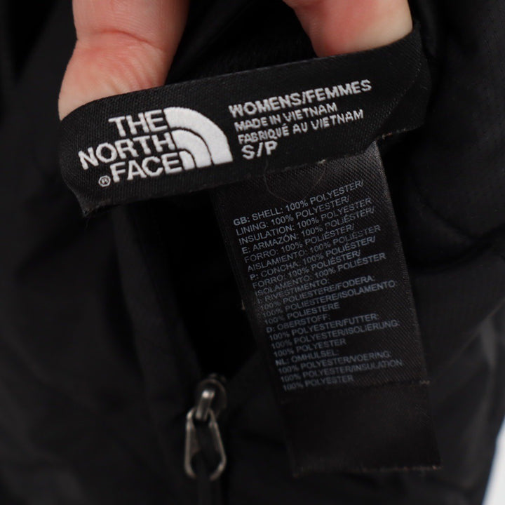 The North Face Womens Fleece Vest Black Logo Embroidered Full Zip Pockets S P
