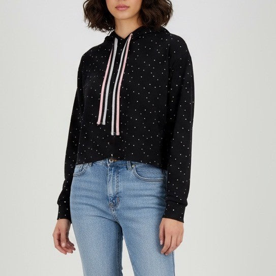 Knit Riot Long Sleeve Crew Neck Hoodie Top Size M