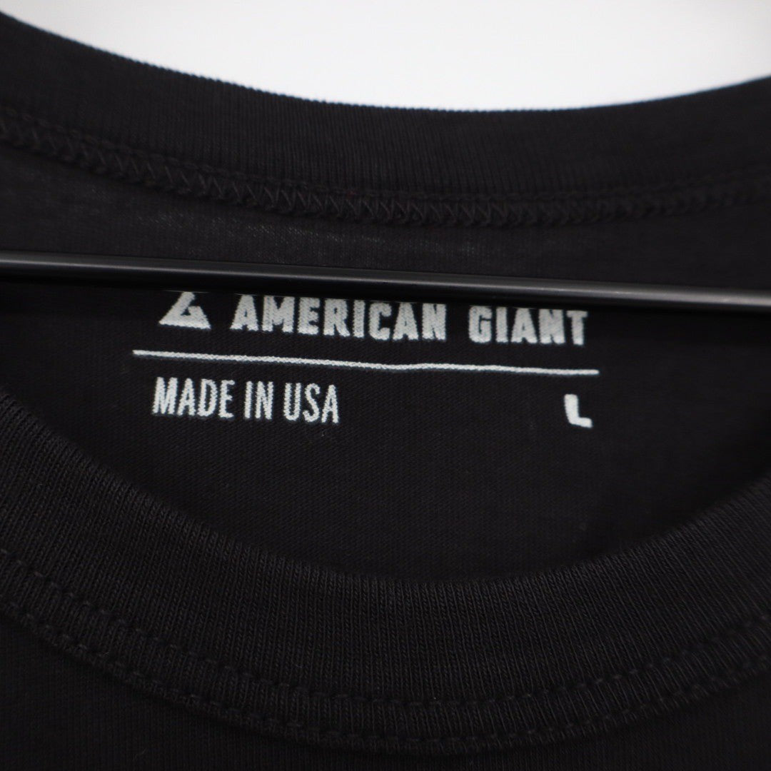 American Giant Black Supima Cotton Tank Top Mens Size L Made in USA